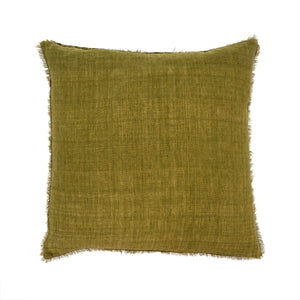 24x24 Lina Linen Pillow - Dark Moss