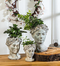 Load image into Gallery viewer, Woman Head Planter
