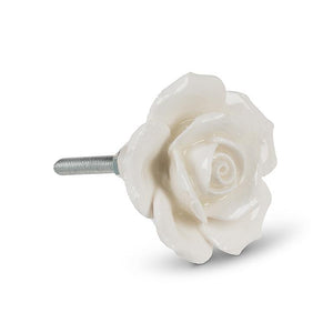 Rosette Knob - White