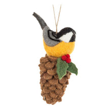 Load image into Gallery viewer, Bird On Pinecone Ornament
