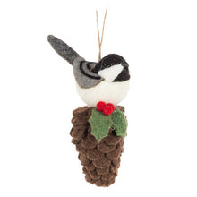 Load image into Gallery viewer, Bird On Pinecone Ornament
