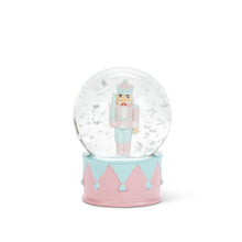 Load image into Gallery viewer, Small Pastel Nutcracker Snow Globe - Pink/Blue
