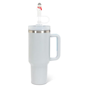 Jumbo Straw with Holiday Cap
