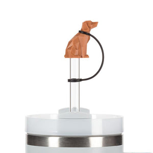 Jumbo Straw with Dog Cap