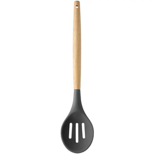 Slotted Spoon - Silicone With Beech Wood Handle