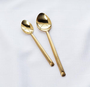 Gold Hammered Flatware