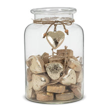 Load image into Gallery viewer, Glitter Mango Wood Heart Ornaments
