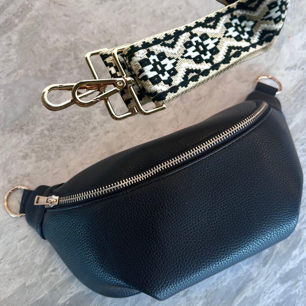 Oversize Crossbody Bag - Black