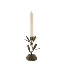 Load image into Gallery viewer, Golden Mistletoe Candlestick
