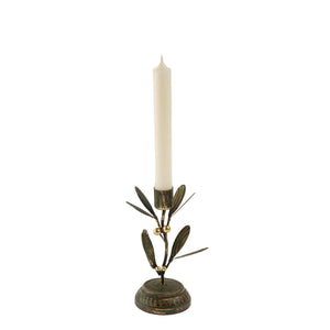 Golden Mistletoe Candlestick