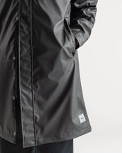 Load image into Gallery viewer, Women&#39;s Long Classic Rain Jacket - Black
