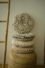 Load image into Gallery viewer, Wildflower Round Pillow - Charcoal
