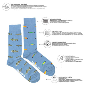 Men’s  Fish & Fishing Lures Socks