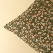 Load image into Gallery viewer, Wildvine Block Print Pillow - Olive
