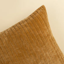 Load image into Gallery viewer, Velvet Stripe Pillow - Gold - COVER ONLY
