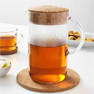 Glass Pitcher with Cork Lid - 1.5L