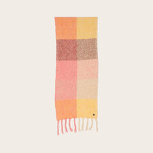 Load image into Gallery viewer, Checked Scarf with XL Fringes - Cream, Pink, Yellow

