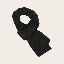 Load image into Gallery viewer, Loevenich Knitted Scarf with Ribbed Pattern - Charcoal
