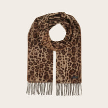 Load image into Gallery viewer, Cashmink Scarf - Cheeta Espresso
