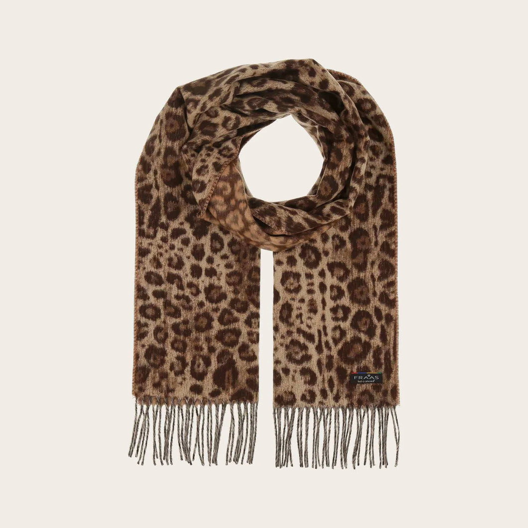Cashmink Scarf - Cheeta Espresso