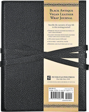 Load image into Gallery viewer, Leather Wrap Journal - Black
