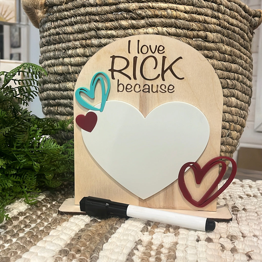 Valentine's Day Personalized Whiteboard