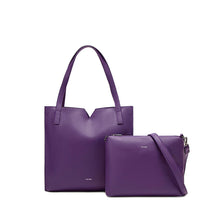 Load image into Gallery viewer, Alicia Tote ll - Plum Pebbled
