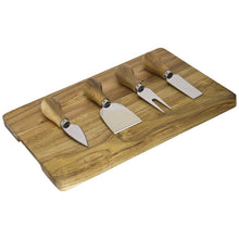 Load image into Gallery viewer, Acacia Wood Cheese Board Set

