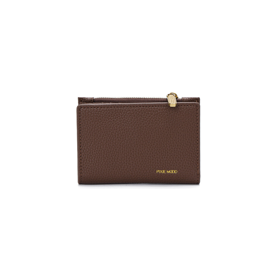 Aiko Wallet - Espresso Brown Pebbled