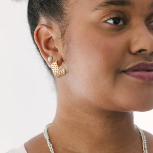 Criss Cross Hoops - Gold
