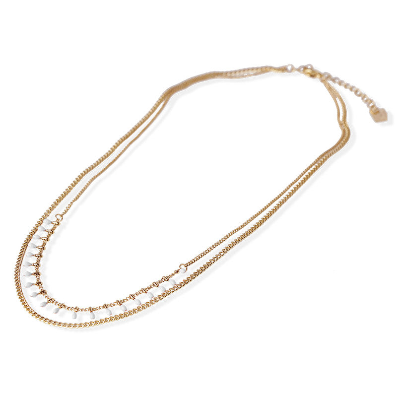 Amore Necklace - Gold/White