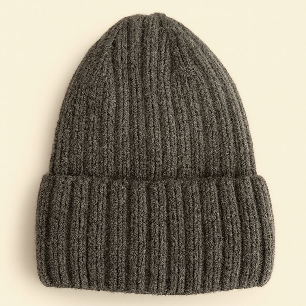 Aspen Cashmere Blend Ribbed Toque - Slate
