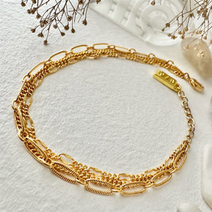 Nanaimo Triple Layer Textured Chain Bracelet