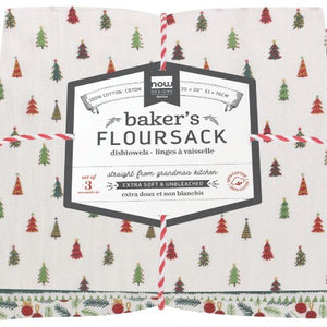 Bakers Floursack Dishtowels Set of 3 - Merry & Bright