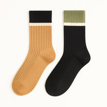 Load image into Gallery viewer, Barnet Ribbed Crew Socks with Stripe Detail
