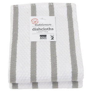 Basketweave Dishcloth - London Grey