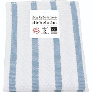 Basketweave Dishcloth - Slate Blue