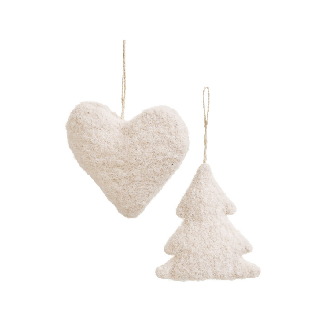 Beige Brush Shaped Ornaments