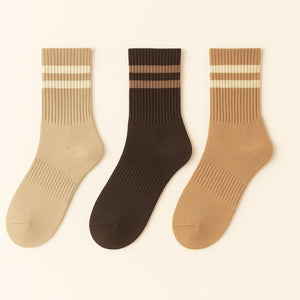 Bettega Classic Crew Socks with Stripe Detail
