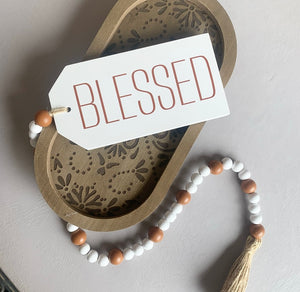 Blessed Bead Garland - 6"x3"