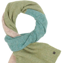 Load image into Gallery viewer, Block Pattern Knitted Scarf - Powder Mint
