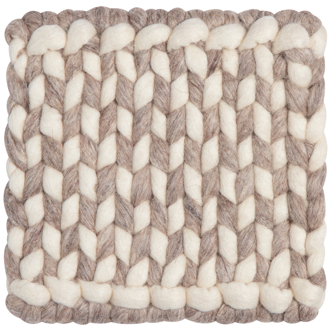 Braid Wool Trivet - Flint