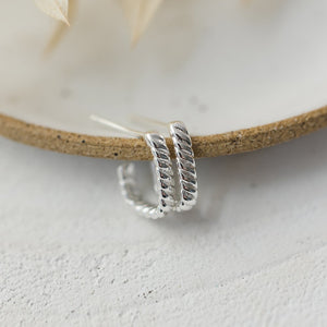 Braided Studs - Silver