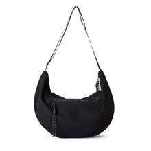 Load image into Gallery viewer, Chloe Nylon Crossbody Moonbag - Black
