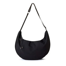 Load image into Gallery viewer, Chloe Nylon Crossbody Moonbag - Black
