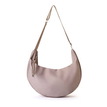 Load image into Gallery viewer, Chloe Nylon Crossbody Moonbag - Stone
