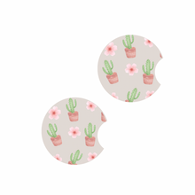 Load image into Gallery viewer, Car Coaster - Blooming Cactus
