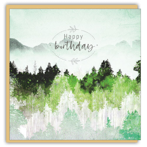 Card - Mountains, Birthday