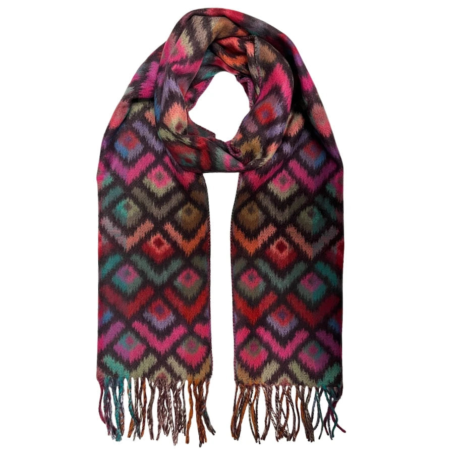 Cashmink Scarf Peacock - Bristol Black