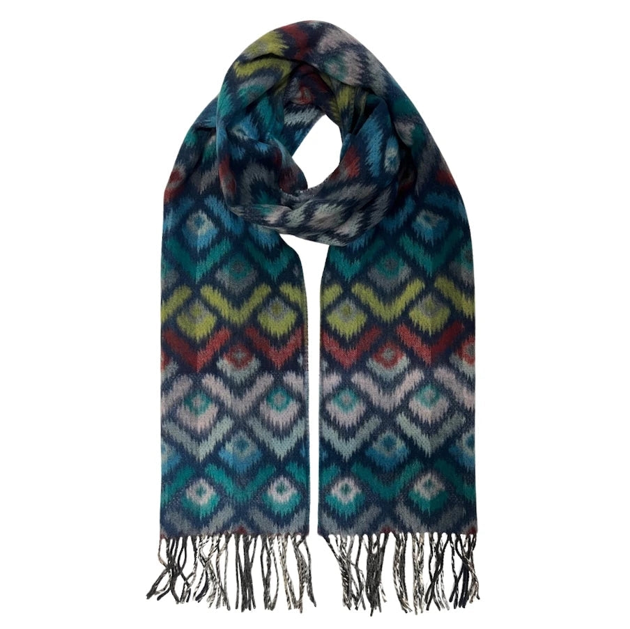 Cashmink Scarf Peacock - Royal Blue